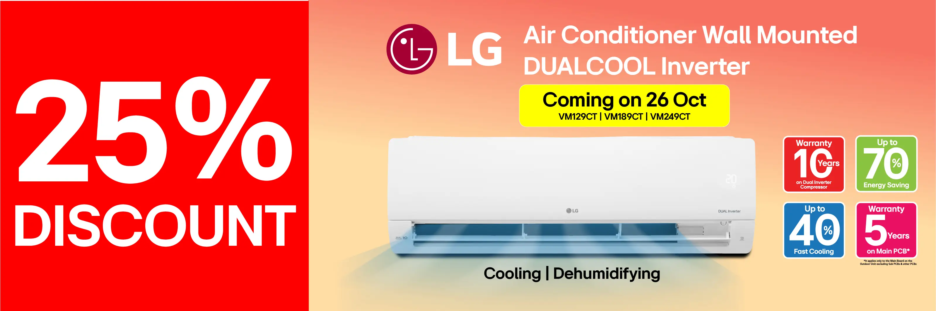 LG Air Conditioner Wall Mounted DUALCOOL Inverter