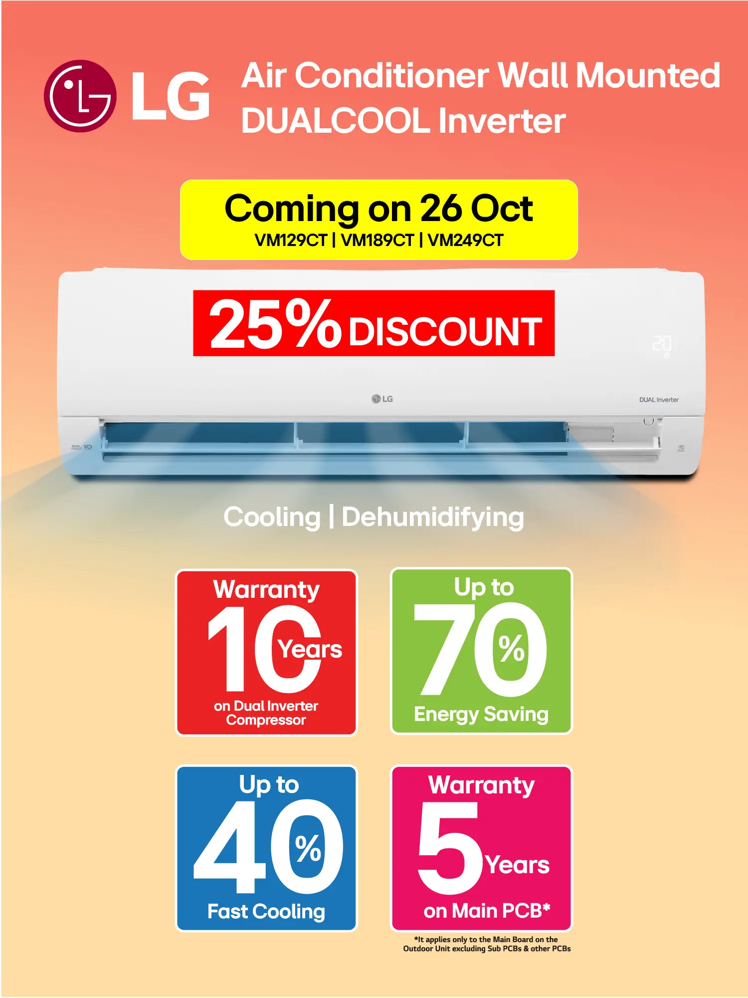 LG Air Conditioner Wall Mounted DUALCOOL Inverter