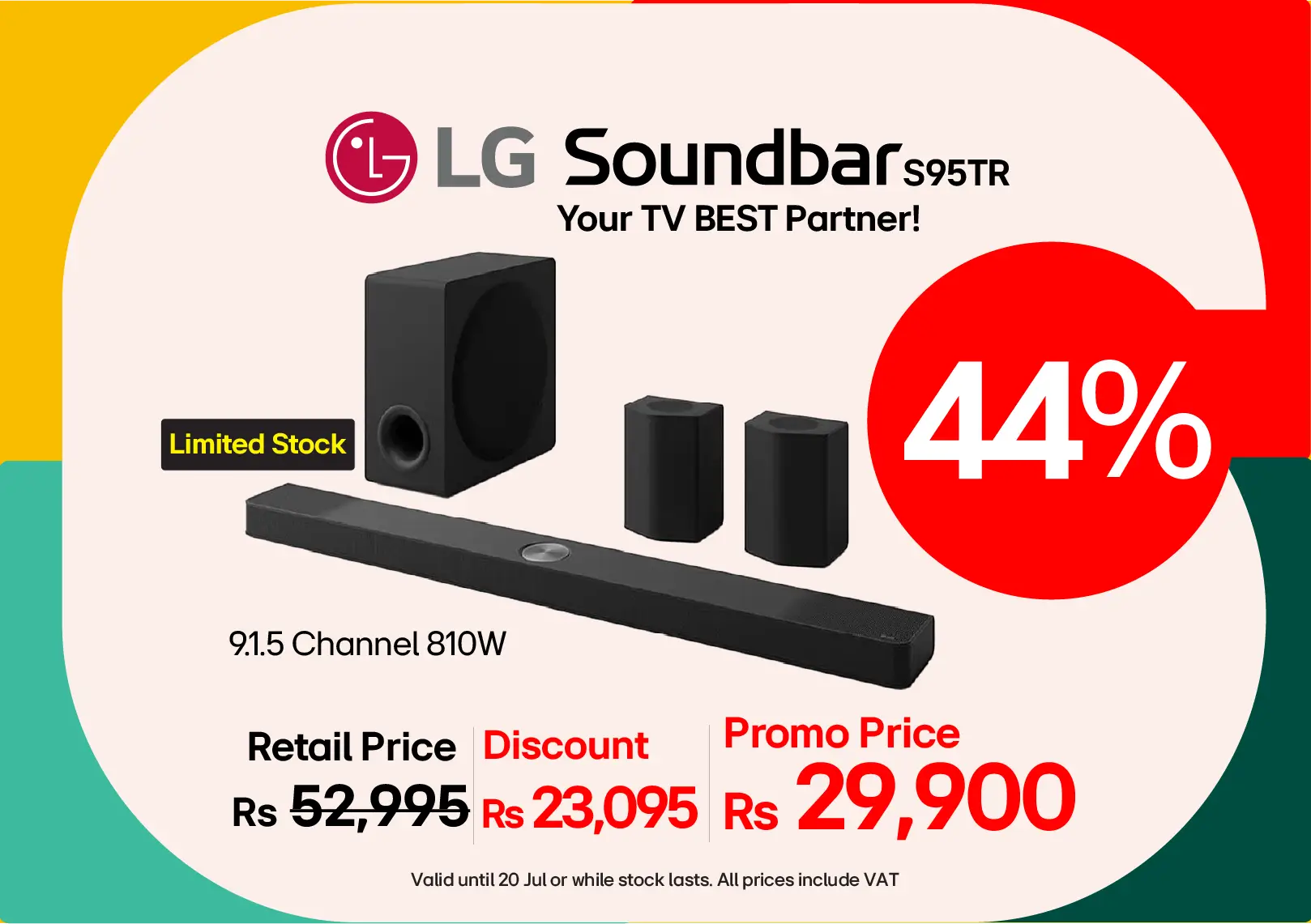 LG Sound Bar 9.1.5 Channel 810W