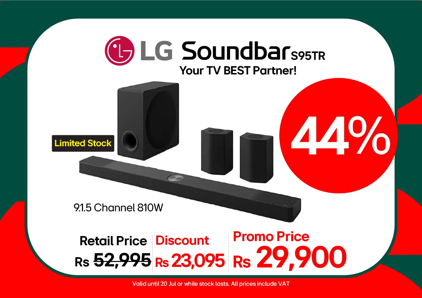LG Sound Bar 9.1.5 Channel 810W