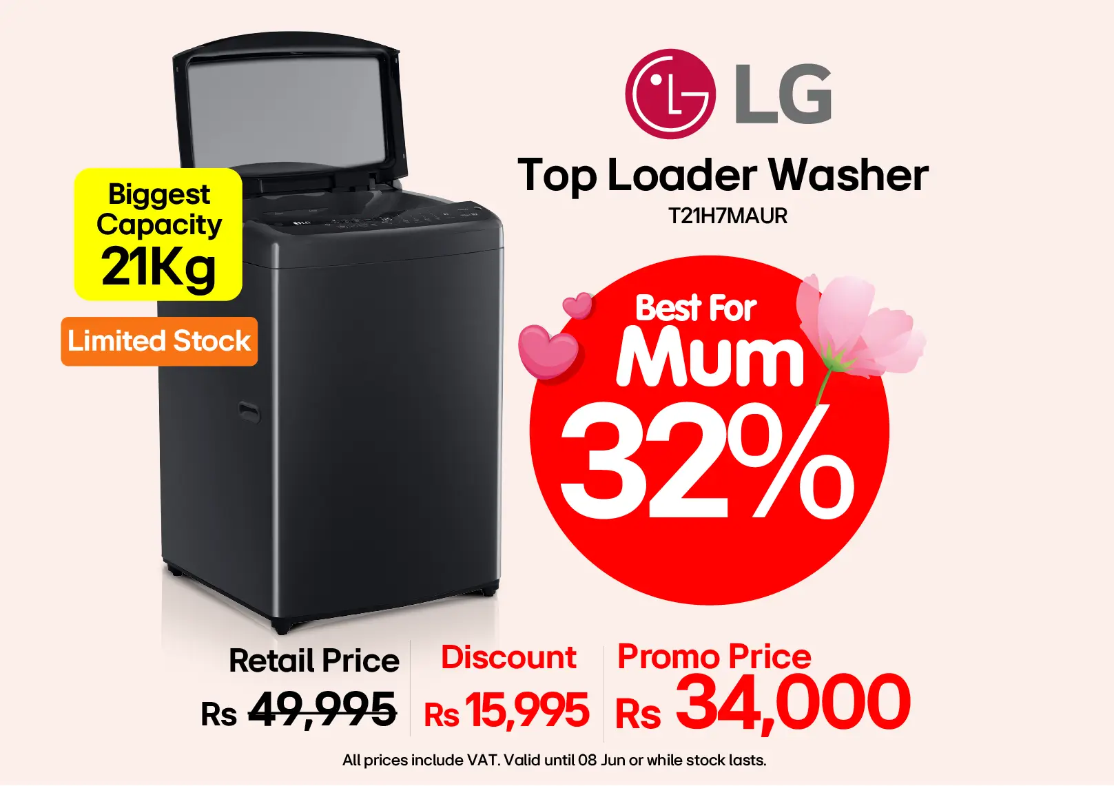 Washing machine Mothers Day Promo