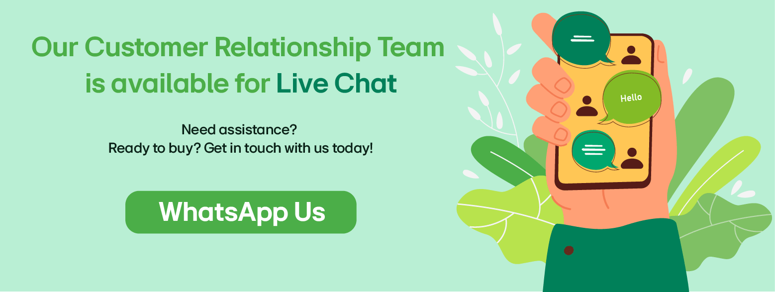 Chat with our Customer Relationship Team on WhatsApp