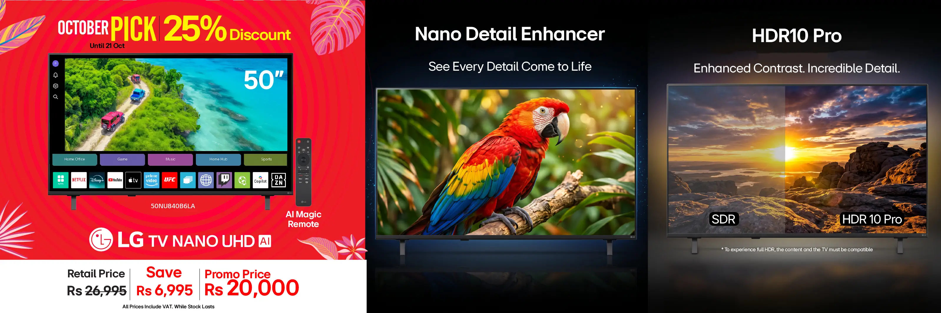 LG TV Nano UHD AI 50” 50NU840B6LA